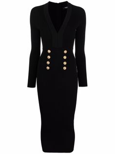 Balmain платье с декоративными пуговицами