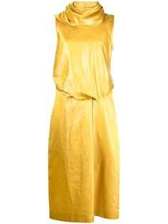 Jil Sander атласное платье без рукавов