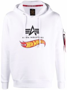 Alpha Industries худи с кулиской и логотипом