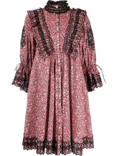 byTiMo платье-рубашка с оборками и цветочным принтом