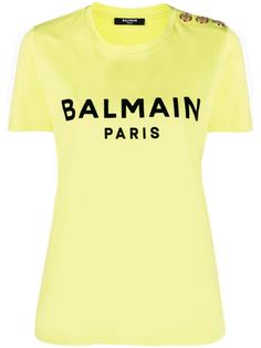 Balmain футболка с фактурным логотипом