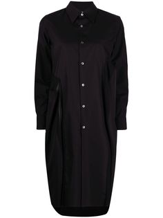 Comme Des Garçons платье-рубашка с прозрачными вставками