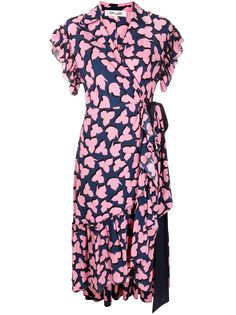 DVF Diane von Furstenberg платье с запахом и V-образным вырезом
