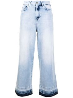 TWINSET укороченные джинсы широкого кроя