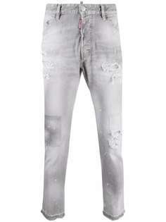 Dsquared2 джинсы скинни в технике пэчворк