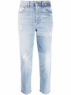 7 For All Mankind укороченные джинсы с завышенной талией