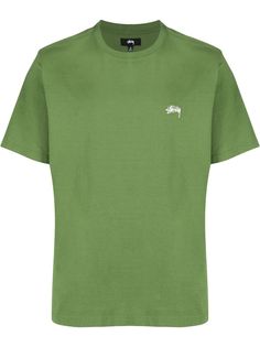 Stussy футболка с вышитым логотипом