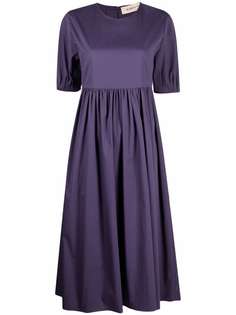 Blanca Vita платье с короткими рукавами и складками