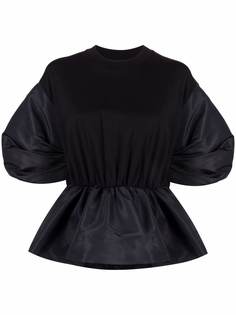 Alexander McQueen топ с объемными рукавами и баской