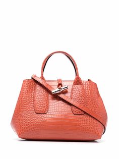 Longchamp сумка-тоут Roseau с тиснением под кожу крокодила