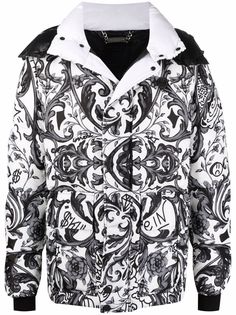 Philipp Plein пуховик с принтом New Baroque