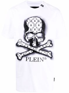 Philipp Plein футболка с логотипом и принтом Skull
