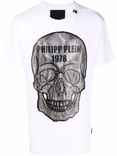 Philipp Plein футболка с декором Skull