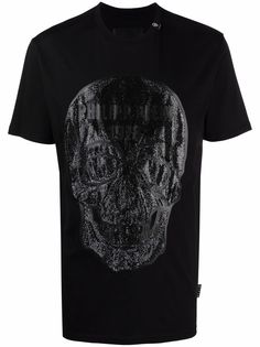 Philipp Plein футболка с принтом Skull и кристаллами