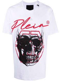 Philipp Plein футболка с логотипом и принтом Skull