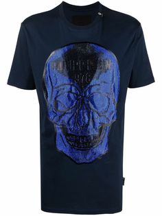 Philipp Plein футболка с принтом Skull и кристаллами