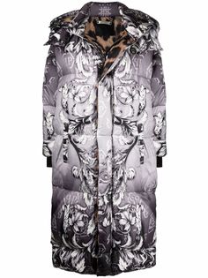 Philipp Plein пуховик с принтом
