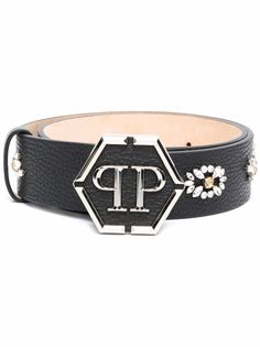 Philipp Plein ремень Hexagon с кристаллами