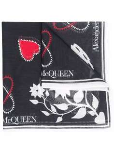 Alexander McQueen платок с принтом Swallow