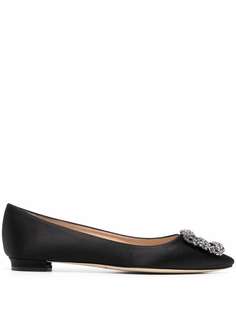 Manolo Blahnik балетки Hangisi с пряжкой