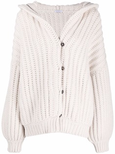 Brunello Cucinelli кашемировый кардиган оверсайз с капюшоном