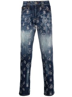 Philipp Plein джинсы прямого кроя с кристаллами
