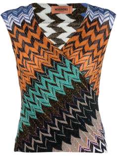 Missoni топ без рукавов с V-образным вырезом
