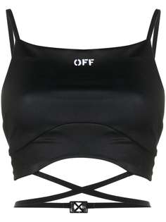 Off-White укороченный топ с логотипом