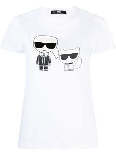Karl Lagerfeld футболка с принтом Karl & Choupette