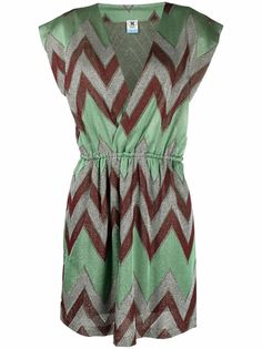 M Missoni платье с узором зигзаг и люрексом