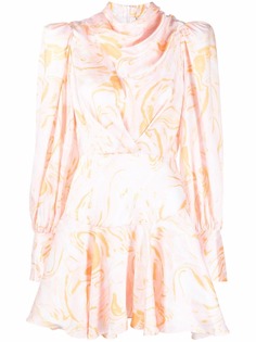 Acler платье мини с высоким воротником и цветочным принтом