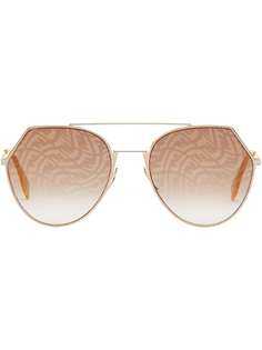 Fendi Eyewear солнцезащитные очки Eyeline в круглой оправе