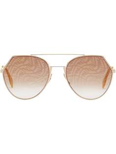 Fendi Eyewear солнцезащитные очки Eyeline в круглой оправе