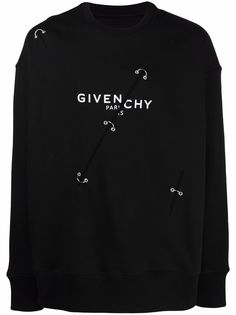 Givenchy толстовка с логотипом и металлическим декором