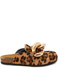 JW Anderson WOMENS CHAIN LOAFER - ANIMAL PRINT
