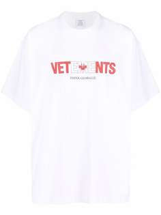 VETEMENTS футболка оверсайз с логотипом