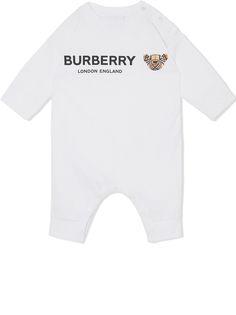 Burberry Kids комбинезон для новорожденного с логотипом