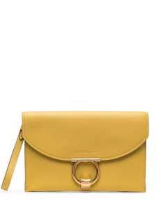Salvatore Ferragamo клатч с декором Gancini