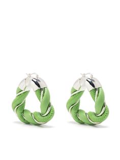 Bottega Veneta витые серебряные серьги-кольца