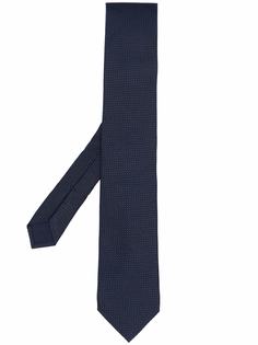 Corneliani галстук с геометричной вышивкой