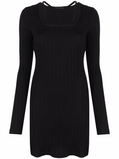 Helmut Lang платье миди в рубчик