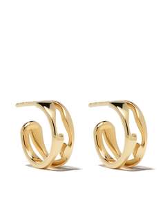 Georg Jensen серьги-кольца Fusion из желтого золота