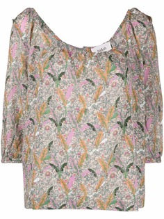 Ba&Sh блузка с широким воротником и цветочным принтом