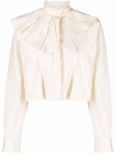 Jil Sander блузка с оборками и складками