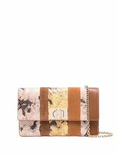 Furla сумка на плечо со змеиным принтом
