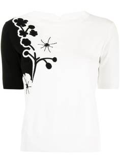 Ermanno Scervino топ с цветочной вышивкой