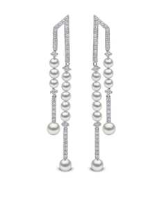Yoko London серьги Sleek из белого золота с жемчугом и бриллиантами