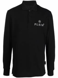 Philipp Plein рубашка поло Iconic Plein с длинными рукавами
