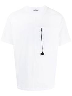 Stone Island футболка с карманом на молнии