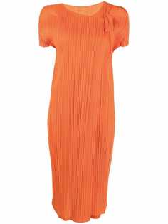 Pleats Please Issey Miyake плиссированное платье с завязками
